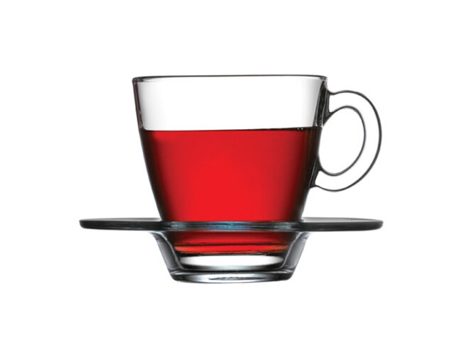 Rombo tasse en verre 225ml + soustasse